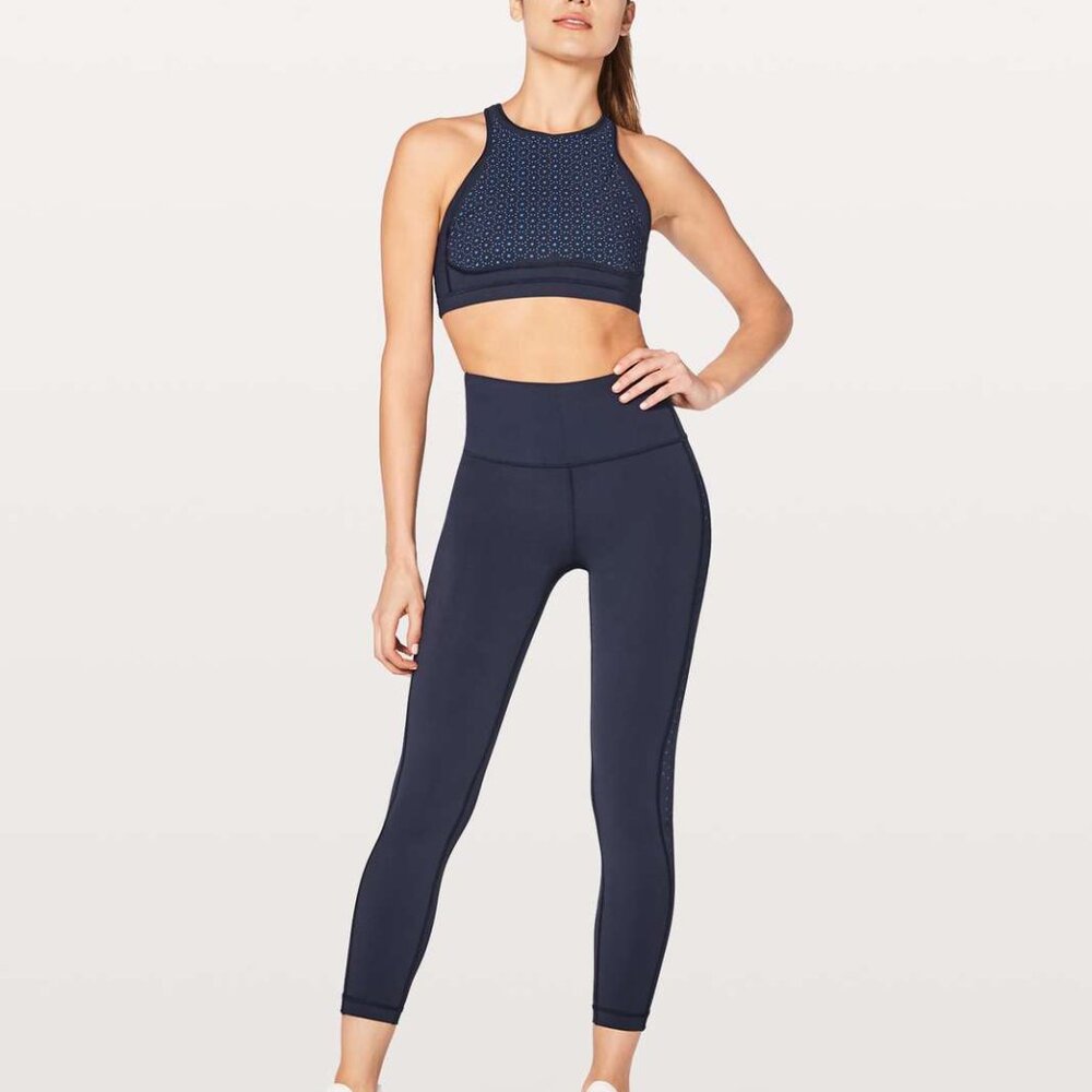 Lululemon Colour Me Quick 7/8 Tight 25" Midnight Navy / Blazer Blue Laser Cut - Picture 7 of 12